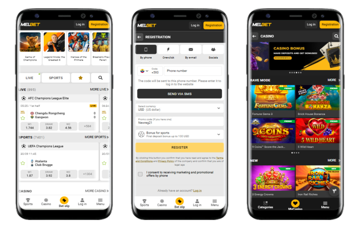 Melbet mobile applications for Android with full betting functionality