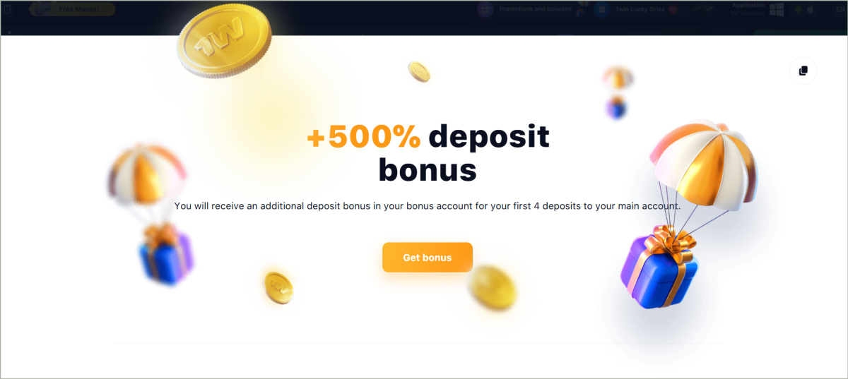 1Win 500% welcome bonus up to $3,075 plus 200 free spins