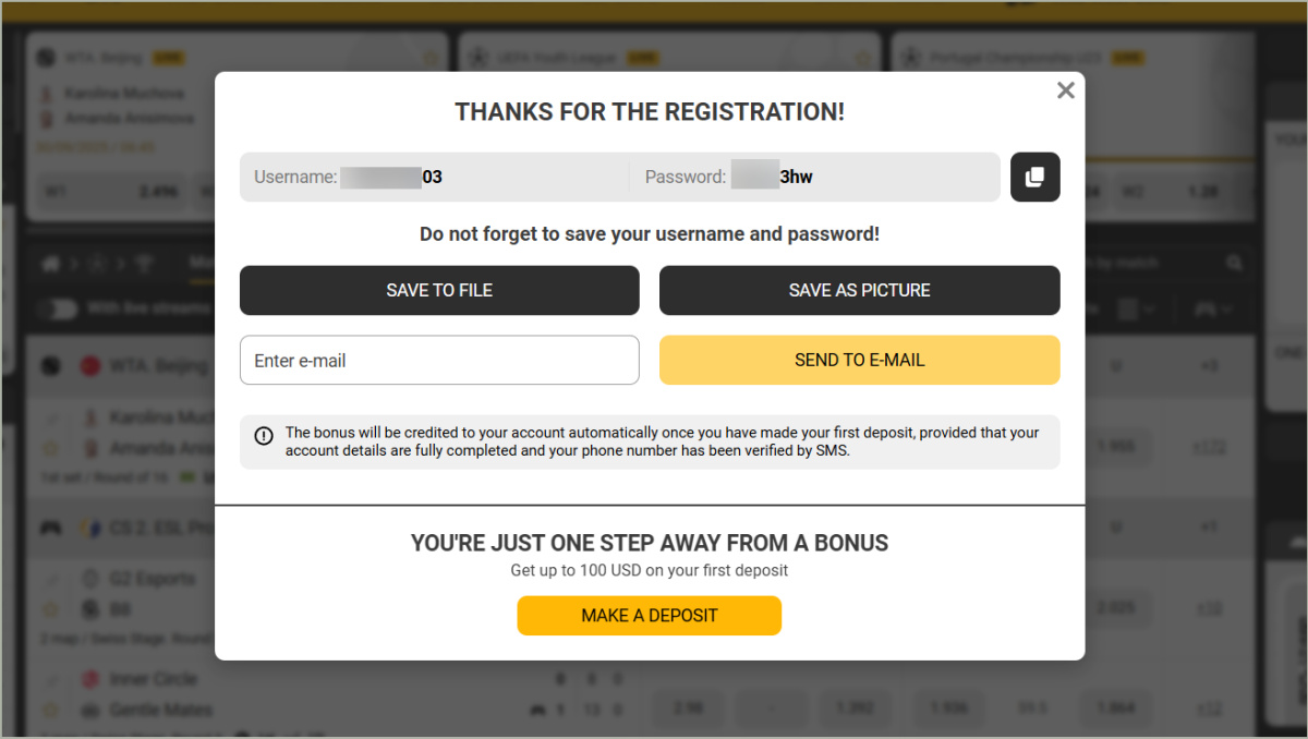 Melbet registration form with Newreg21 promo code field for enhanced welcome bonus